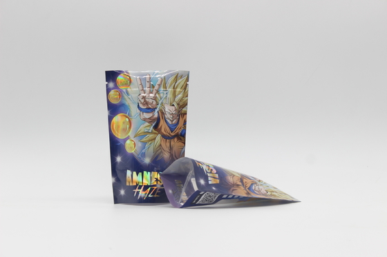 खरीदें गंध प्रतिरोधी Mylar खरपतवार बैग कस्टम डिजिटल प्रिंटिंग जिपर के साथ ग्रेव प्रिंटिंग online manufacture