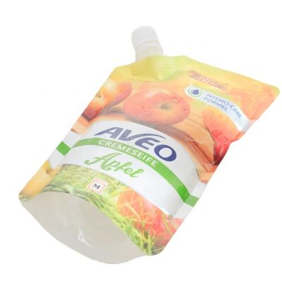 खरीदें Mylar लिक्विड स्पूट पॉच 100ml वाशिंग डिटर्जेंट पॉच SGS online manufacture