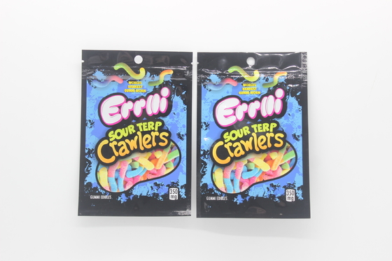 Weed Flower Mylar Stand Up Pockets Zipper Heat Sealable 3.5G गंध प्रतिरोधी