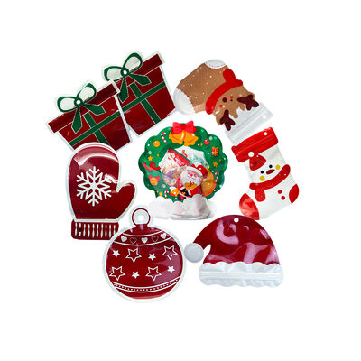 क्रिसमस पैकेजिंग के लिए अनुकूलित ग्रेव्यू मुद्रित नमी के सबूत खड़े हो जाओ थैला ज़िपर शीर्ष के साथ