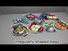 custom special shaped bags for cannabis pouches with zipper