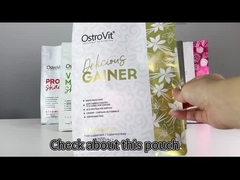 Custom plastic mylar flat bottom pouch eight side seal packaging bags