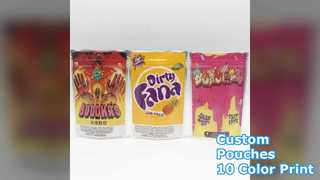 कस्टम ज़िप लॉक स्टैंड अप पाउच 10 रंग प्रिंट